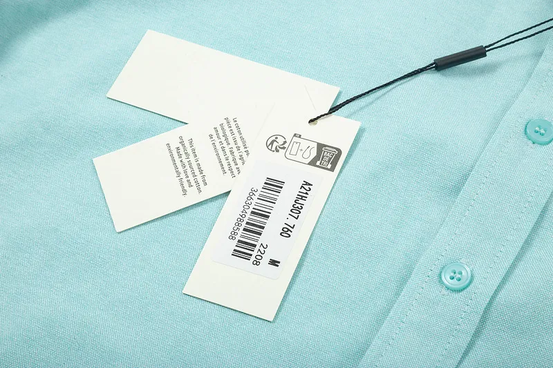 AMI Paris classic autumn heart embroidery in the same color on the chest. Casual cotton solid color short-sleeved Oxford shirt. Original custom-made 180g pure cotton fabric. Loose off-shoulder version. Same style for men and women. Color: Tianlan, white, green, pink, yellow, size: S-XL
