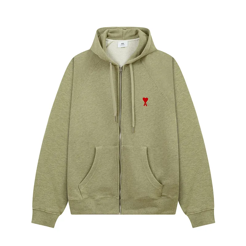 AMI new color zipper cardigan hooded sweatshirt S M L XL