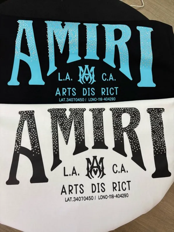 P126 AMIRI real shot black white hanging shot S. M. L. XL