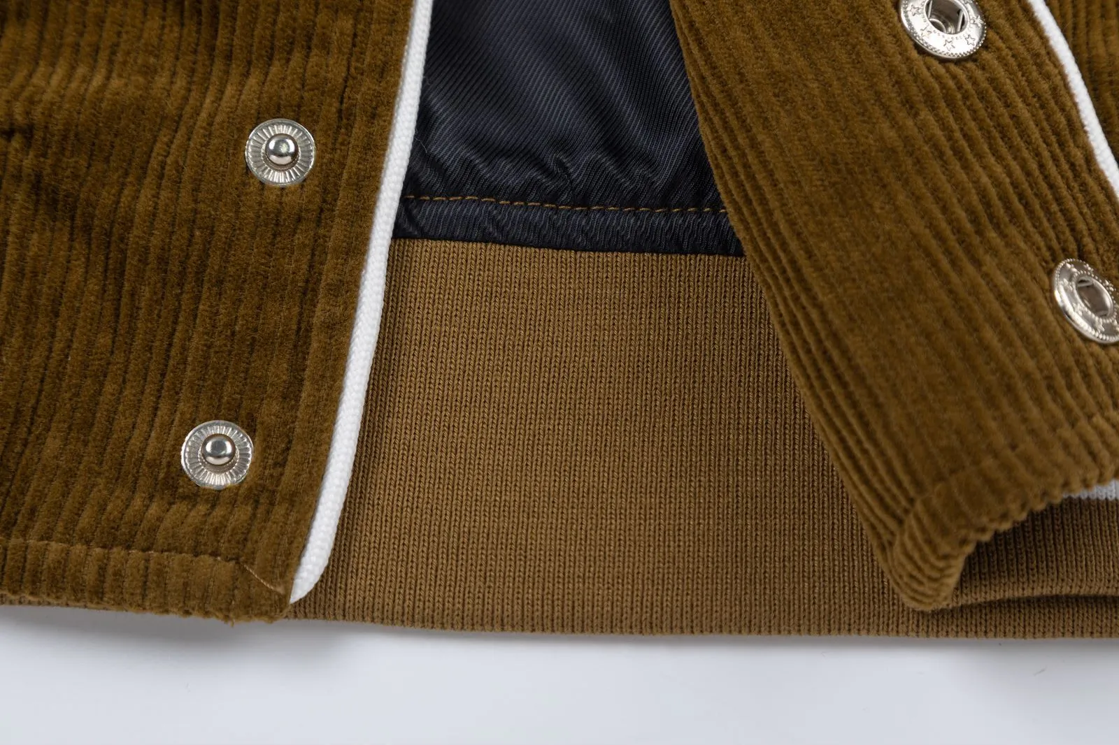7159#P460AMIRI corduroy fabric, color: black, camel yellow. Size: S M L XL