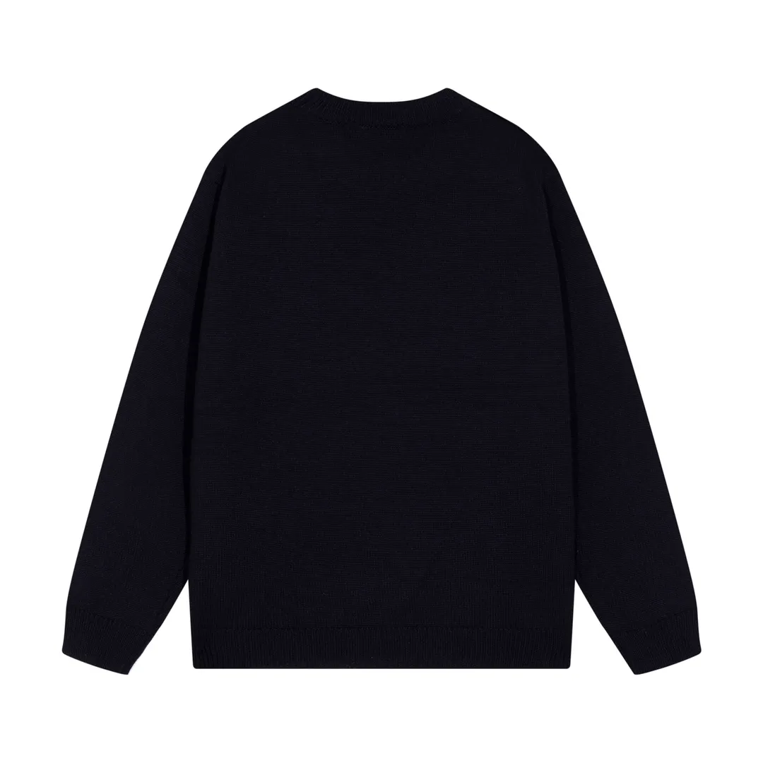 P280 AMIRI 2024 new sweater, logo embroidery on the chest 1:1 Color: Pearl White, Black Size: S M L XL XXL