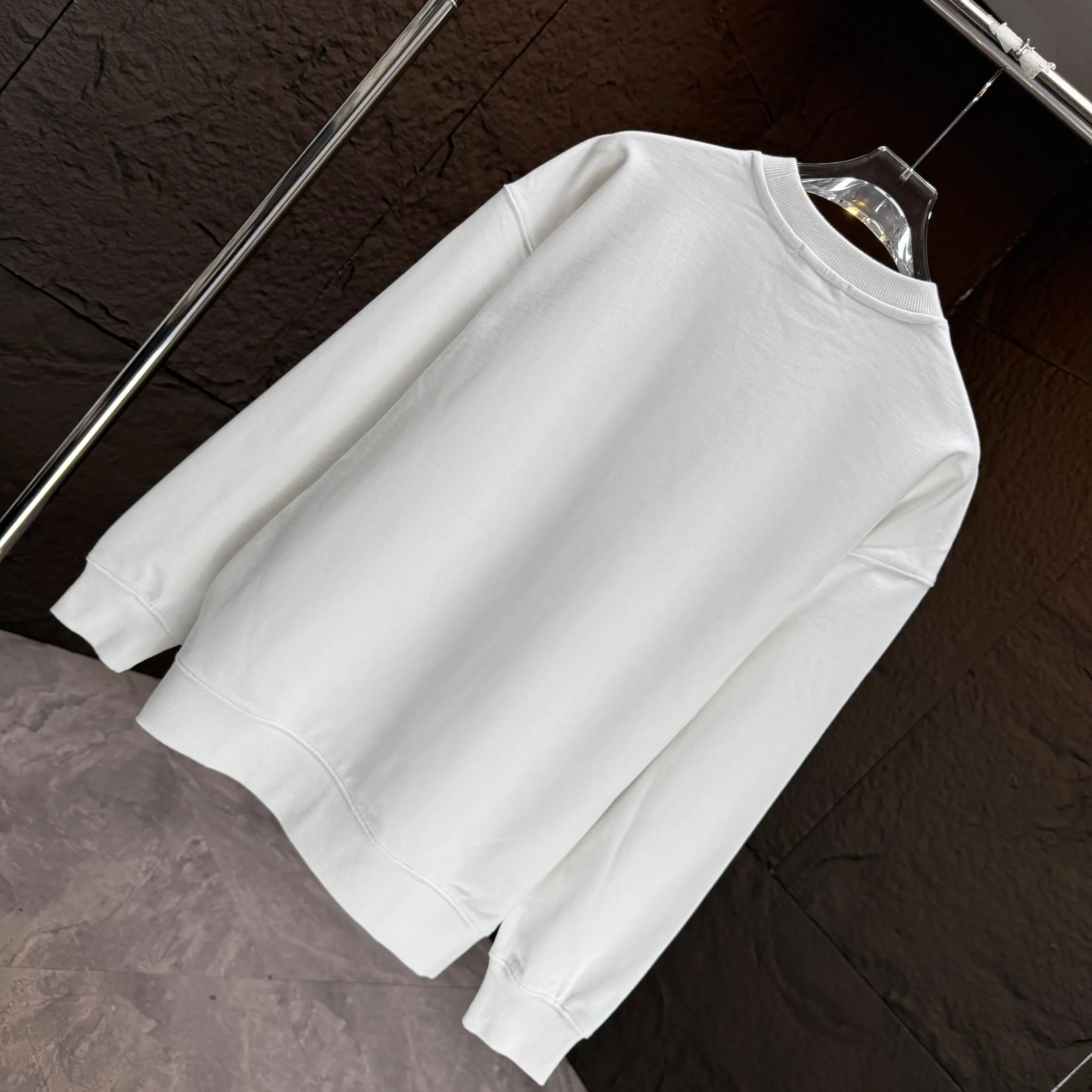 P210 AMIRI* 2025 autumn and winter new round neck sweatshirt 400g terry cotton letter flocking➕3D printing Color: Black White Gray Dark Blue Size: S M L XL XXL