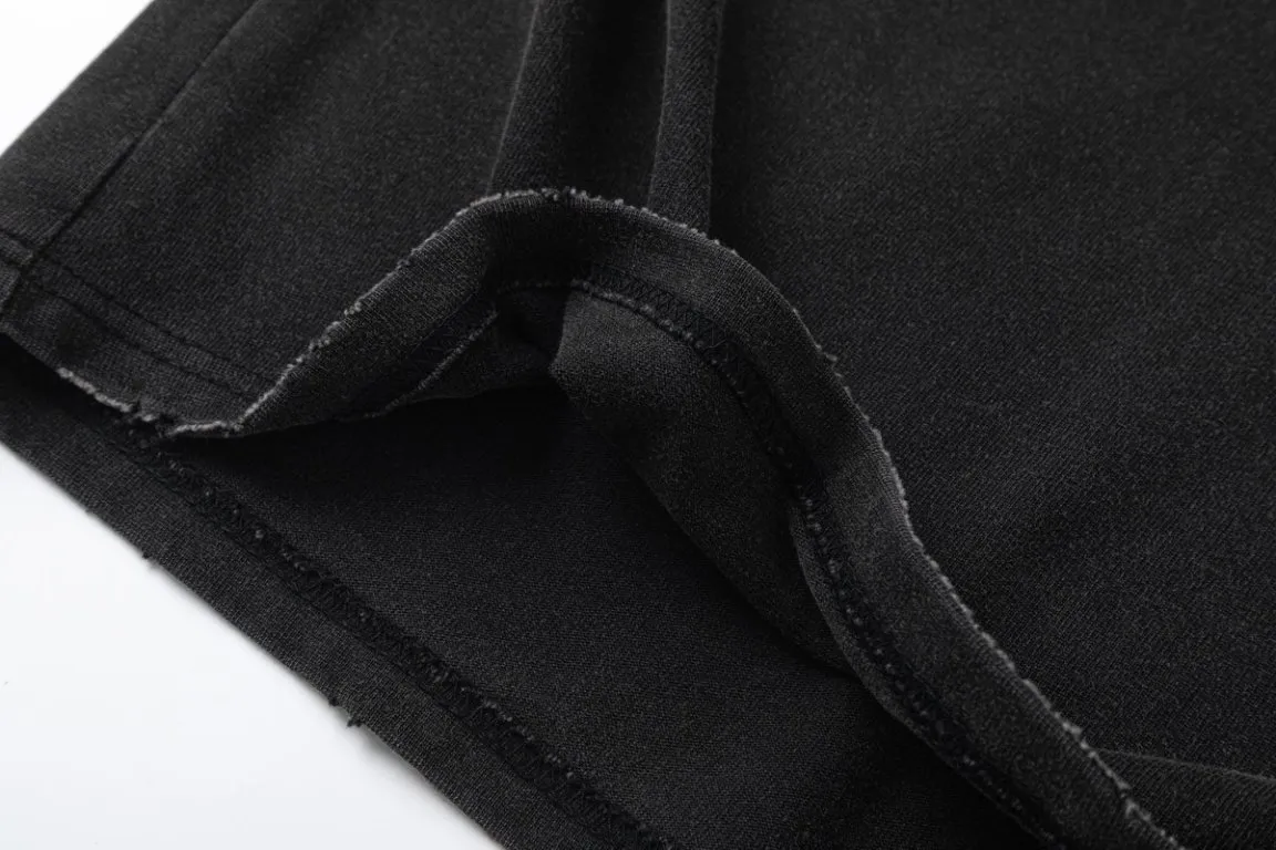 P166.AMIRI cracked printing logo grinding edge hot diamond washing process, color: black, size: S M L XL