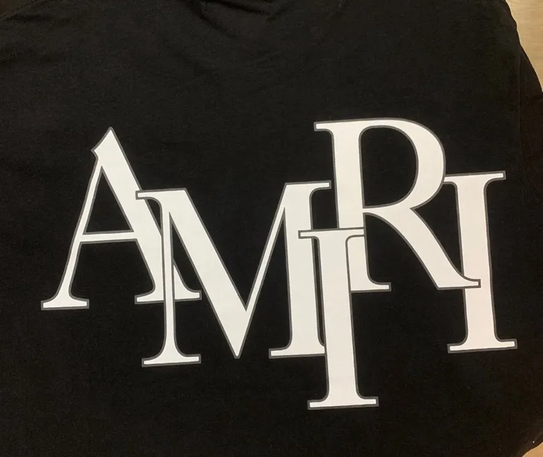 677 P120 AMIRI real shot black white hanging shot S. M. L. XL