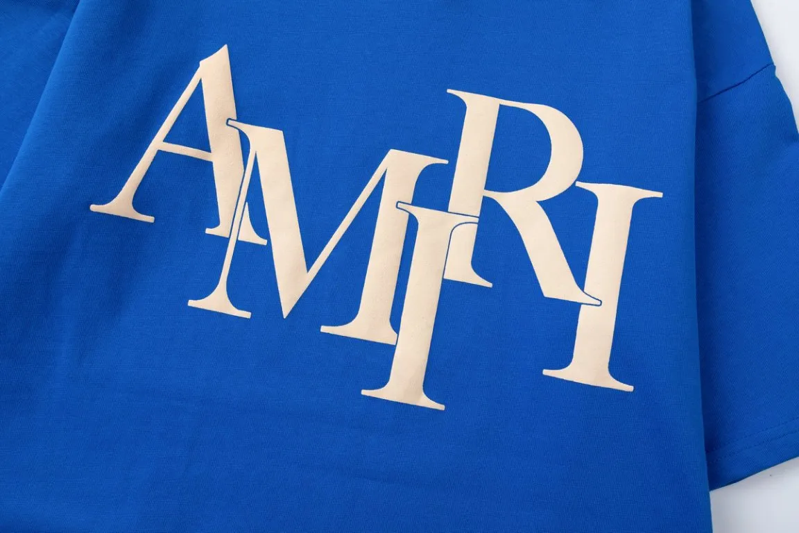 P140, AMIRI suede foam logo, color: black, blue, size: S M L XL