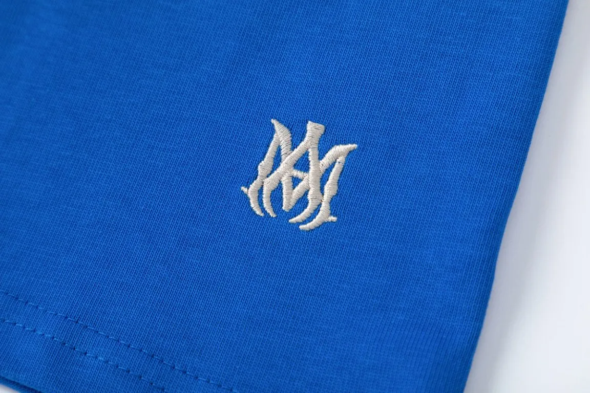 P140, AMIRI suede foam logo, color: black, blue, size: S M L XL