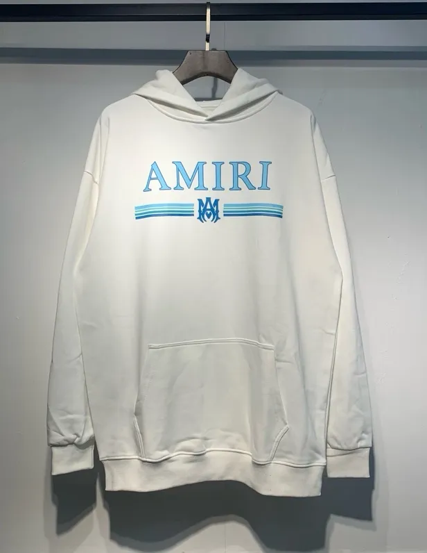 879 model P220 high quality 360g pure cotton terry AMIRI real shot sweatshirt black white hanging shot S. M. L. XL