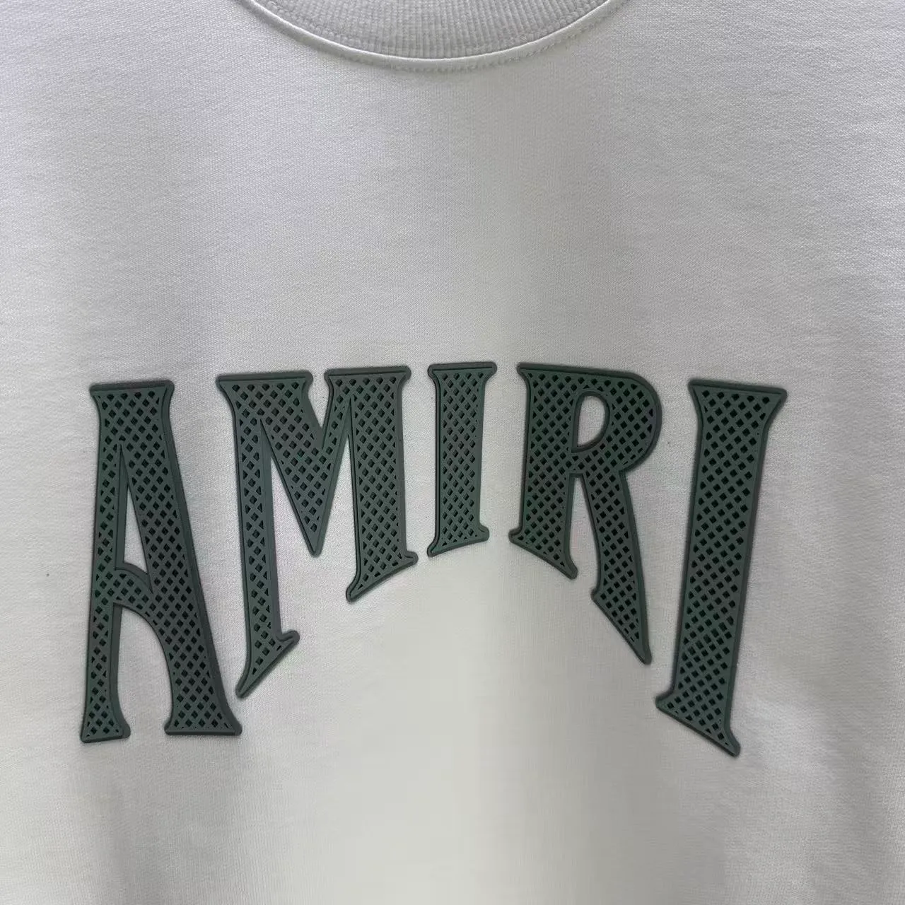 P210 AMIRI* 2025 autumn and winter new round neck sweatshirt 400g terry cotton letter logo lettering film thick plate glue Color: black white blue purple code number: S M L XL XXL
