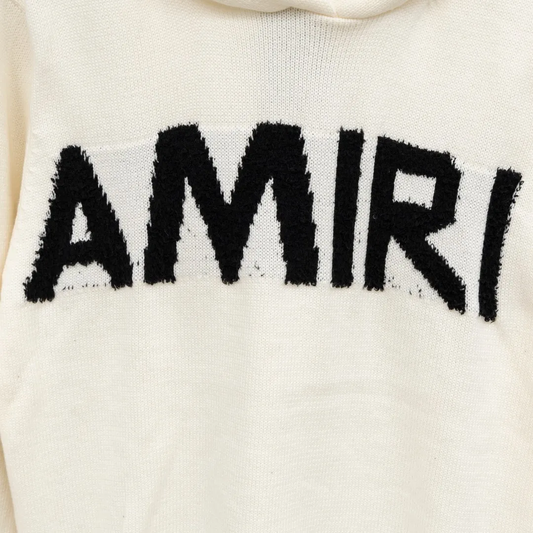P310 Style: AMIRI distressed knitted hooded long-sleeved sweater Size: S-XXL Fabric: Wool blend Accessories: Full set of customized original accessories No gender distinction, same style for men and women