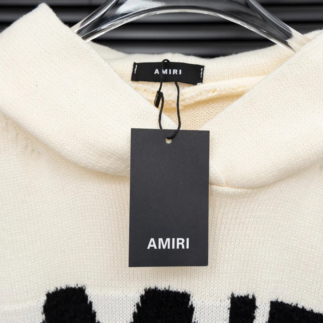 P310 Style: AMIRI distressed knitted hooded long-sleeved sweater Size: S-XXL Fabric: Wool blend Accessories: Full set of customized original accessories No gender distinction, same style for men and women