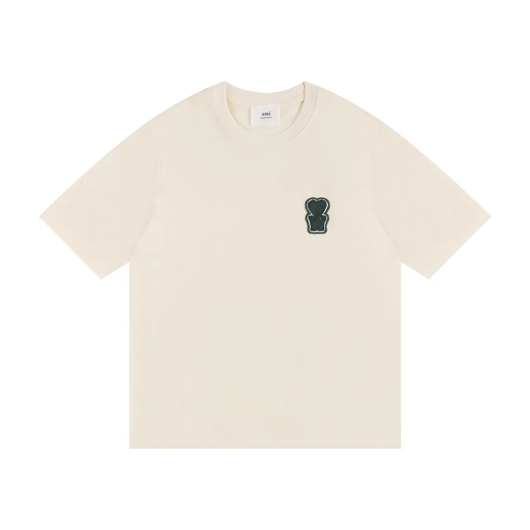 P114 Style No. 125 AMI&WDC [Cui Woo-sik co-branded model] AMI2025 spring and summer new style short-sleeved genuine original 1;1 mold color: apricot code number: S-XL