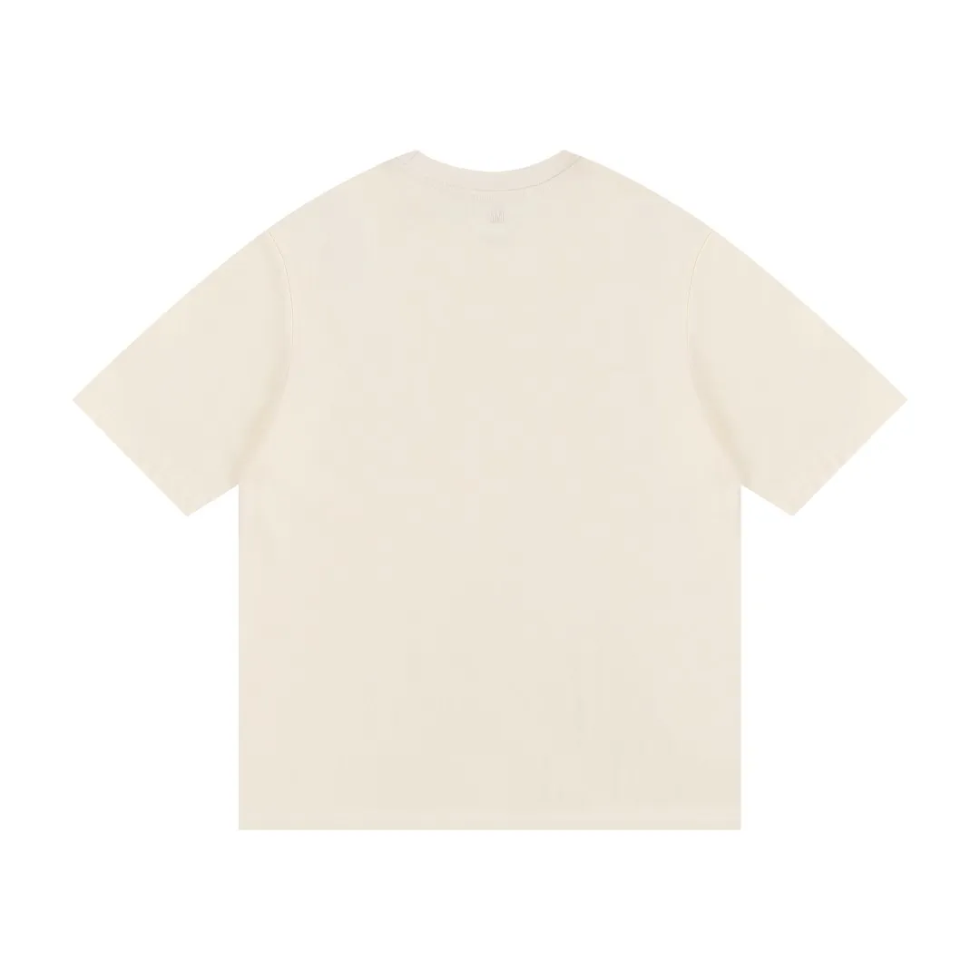 P114 Style No. 125 AMI&WDC [Cui Woo-sik co-branded model] AMI2025 spring and summer new style short-sleeved genuine original 1;1 mold color: apricot code number: S-XL