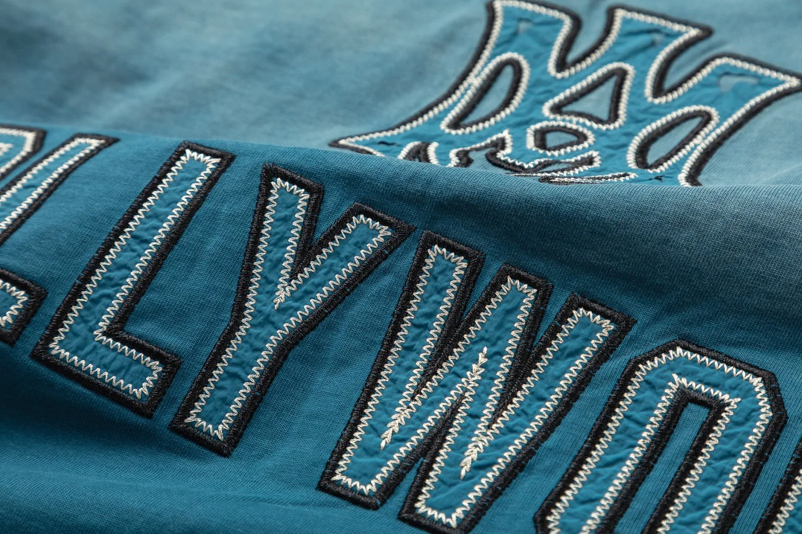 8015#P170amiri washed patch with embroidered logo, made of 300g fabric, color: black, lake blue. Size: S M L XL