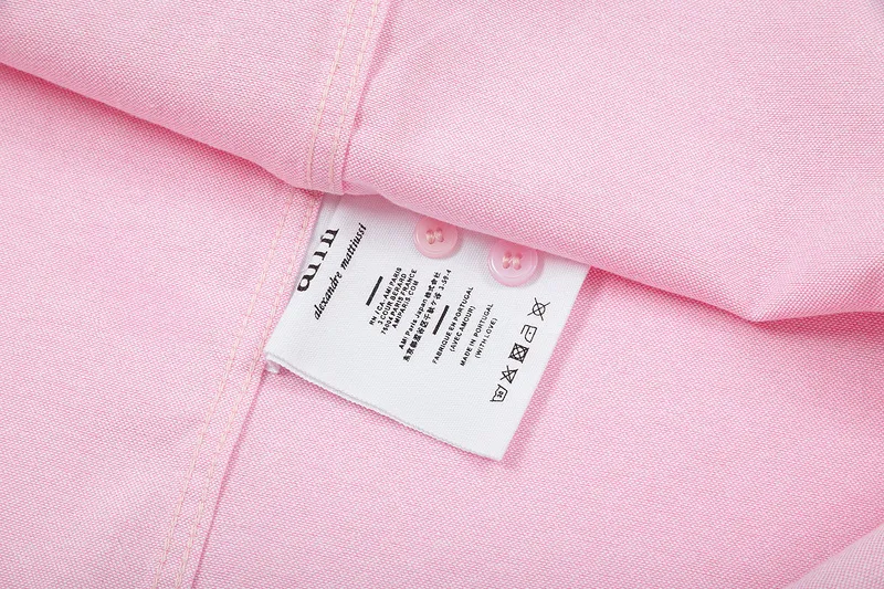 AMI Paris classic autumn red small heart embroidery on the chest, casual cotton solid color short-sleeved Oxford shirt, original custom-made 180g pure cotton fabric, loose off-shoulder version, same style for men and women. Color: brown, Baolan Tianlan, green, yellow, gray, white, pink, size: S-XL