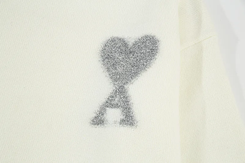 Ami Paris 2024 autumn and winter new products knitted crew neck sweater SMLXL