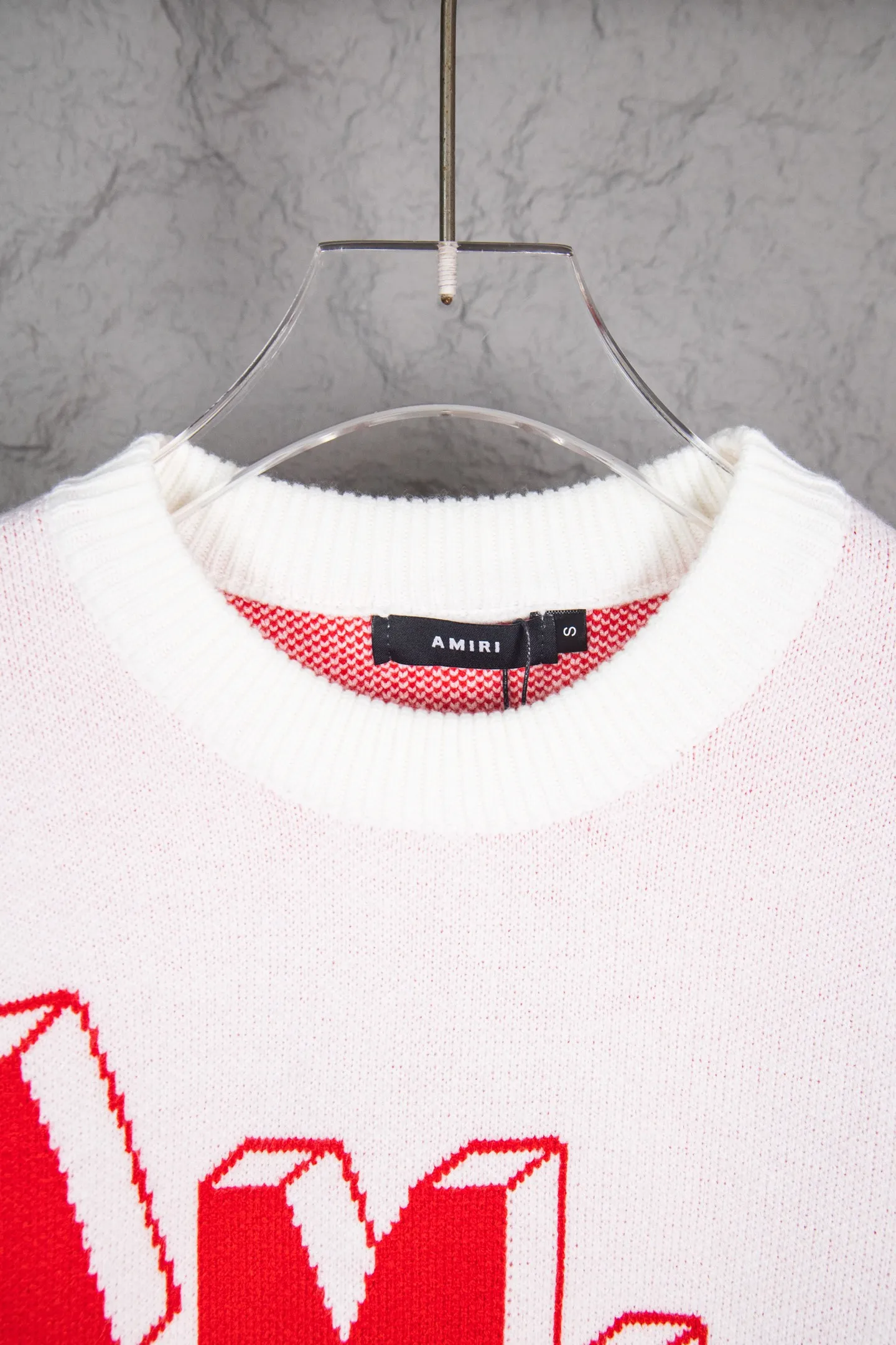 P240 AMIRI Emile 3D letter number 22 long-sleeved sweater with jacquard logo on the front and back Size: S-XL