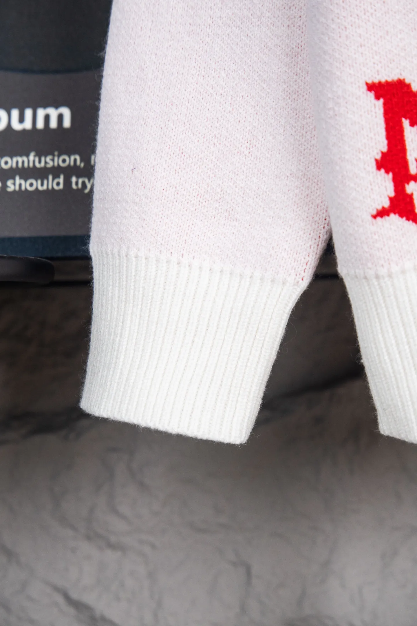 P240 AMIRI Emile 3D letter number 22 long-sleeved sweater with jacquard logo on the front and back Size: S-XL