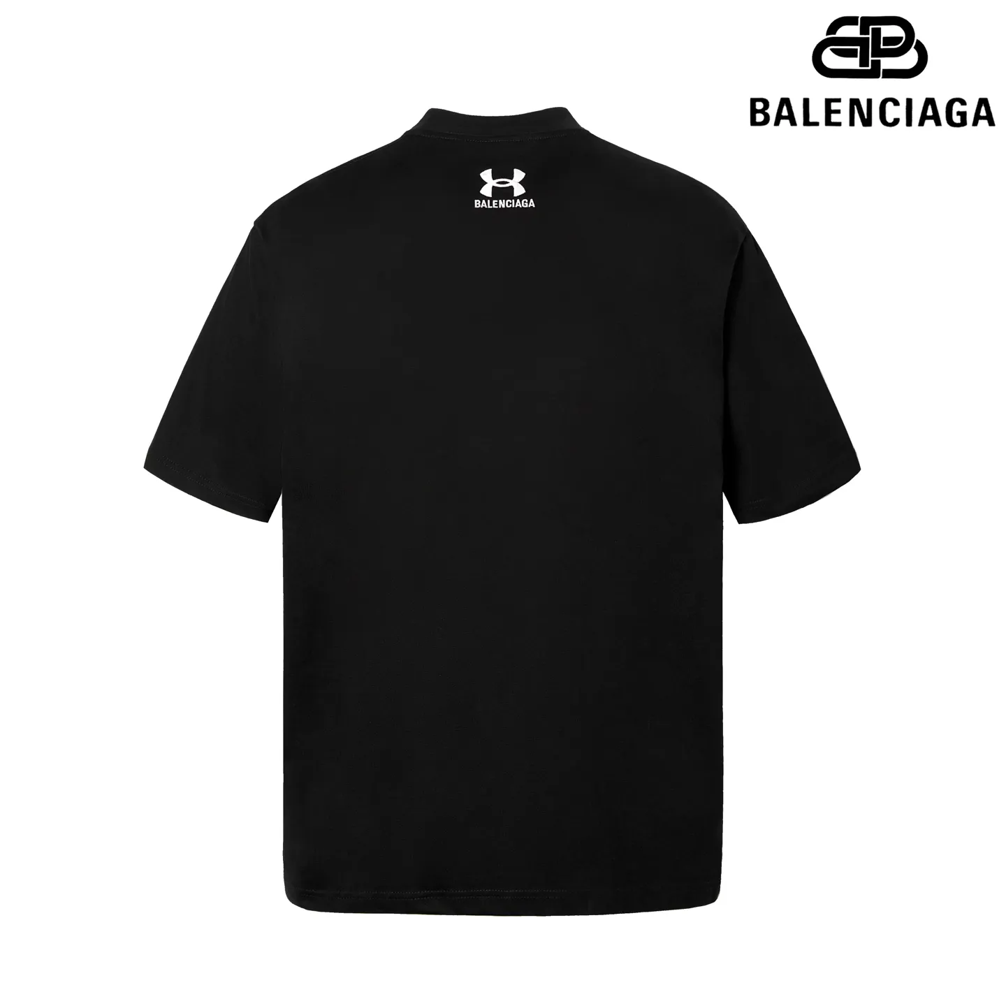 🅿️170 9158# Detailed picture Top version [[BALENCIA*GA] official website quality New Paris co-branded UnderArmour front and rear embroidered short-sleeved T-shirt OS version Loose dropped shoulders Unisex Fabric: 260g 100% cotton double yarn Process: Front and back embroidery Garment washing Shape solid Color: Black Red Size: XS S M L