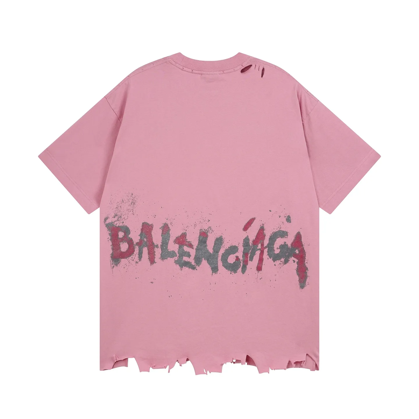 🅿️180 real shots [Top version. Official website quality] BALENCI*GA/25 new model. The front has a classic pattern of graffiti and embroidered wheat ears, and the letters on the back are hand-painted graffiti colors that collide with the old short-sleeved T-shirt # SS25, the latest style. Research and development at the first time, different market currencies. Comparisons welcome. The fabric is made of Paris ZP custom-woven and dyed cotton double yarn. Weighing 260 grams, the cloth surface is clean. The cloth pattern is clear, soft and comfortable. The threads are dyed with no color difference. The embroidery is embroidered using an imported Tajima computer embroidery machine, and the letters are hand-painted with graffiti colors on the back. Jubie market currency. Welcome to compare. The version adopts OS loose shoulder design. Same style for men and women. Code: BL253681 Color: black, pink Size: XS S M L