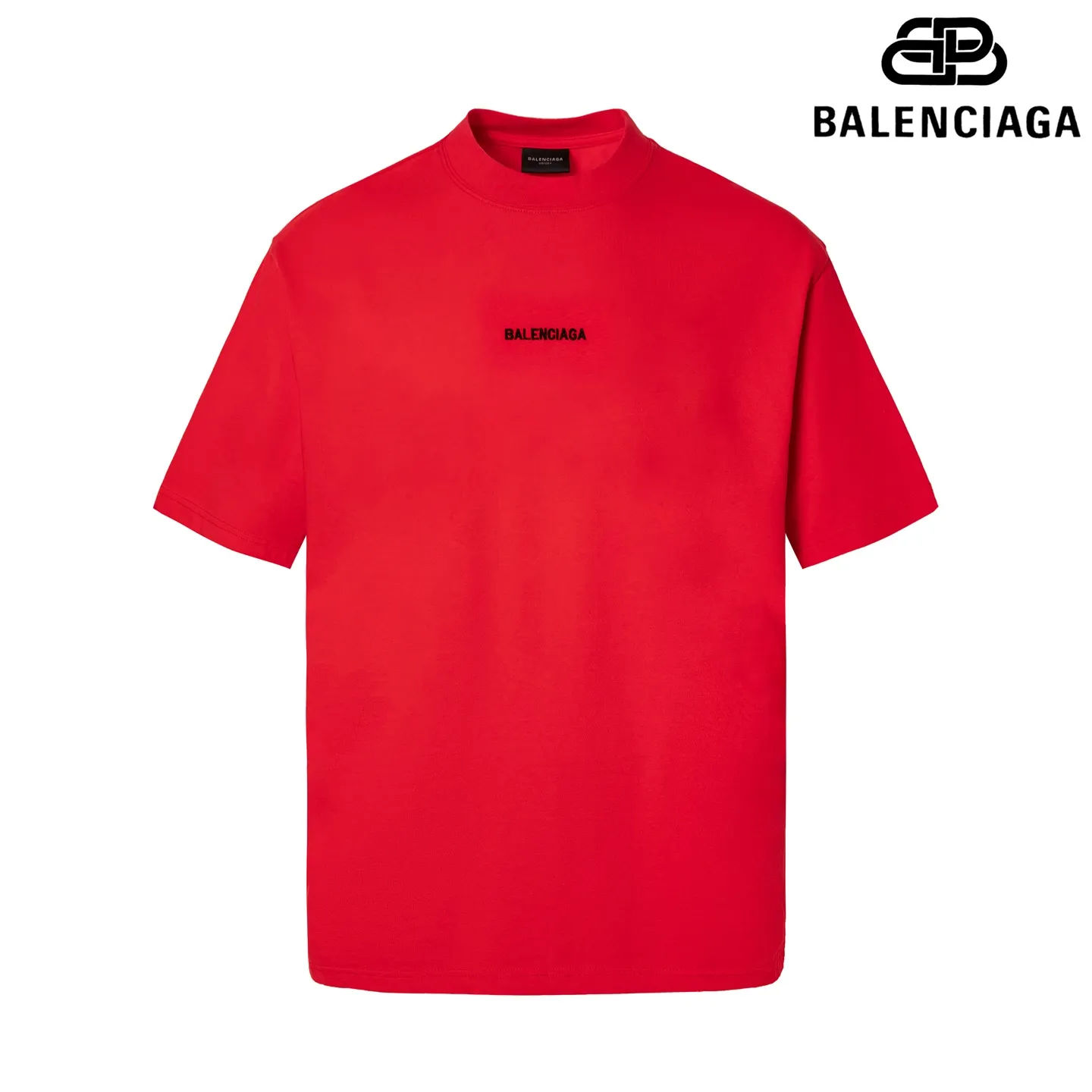 🅿️160 9102# Detailed picture Top version [[BALENCIA*GA] official website quality Paris new classic letter LOGO front and back embroidered short-sleeved T-shirt OS version loose dropped shoulders Unisex style Fabric: 260 grams 100% cotton double yarn Technology: front and back embroidery Garment washing Shape solid color Color: black white gray red Size: XS S M L