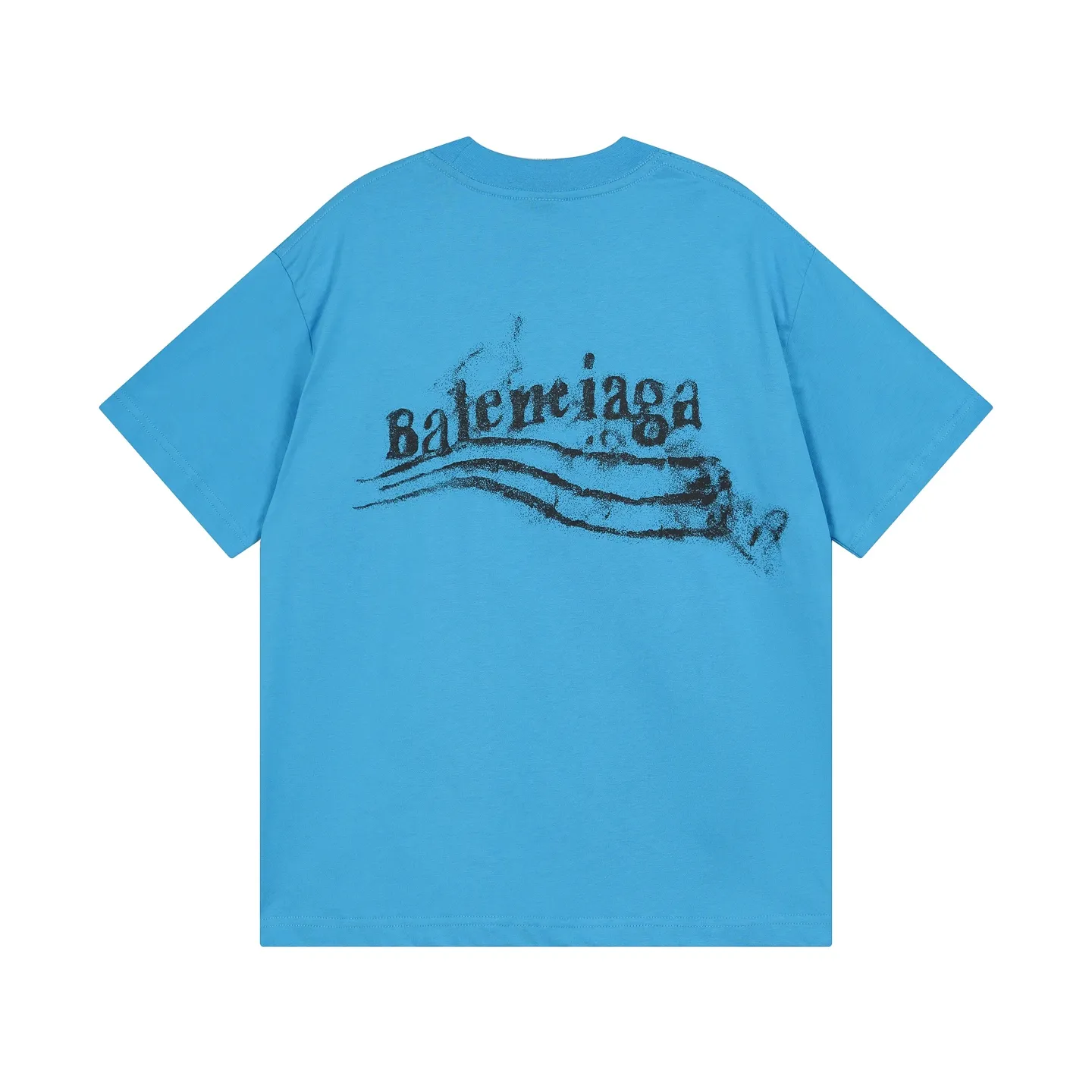 🅿️186 Note: Women’s version, real photos [Top version. Official website quality] BALENCI*GA/Paris #SS25 new style front and back wave print direct-injection printed washed short-sleeved T-shirt. 2025 spring and summer brick cabinet synchronization welcomes comparison. The fabric is made of Paris ZP custom-woven and dyed cotton double yarn, weighing 260 grams. The cloth surface is clean. The cloth pattern is clear, soft and comfortable. The threads are dyed with no color difference. The printing adopts computer direct printing, and the effect is three-dimensional. Restore the brick cabinet, adopt the medium version. Women's version Code: BL253731 Color: Washed black, sky blue Size: XS S M L