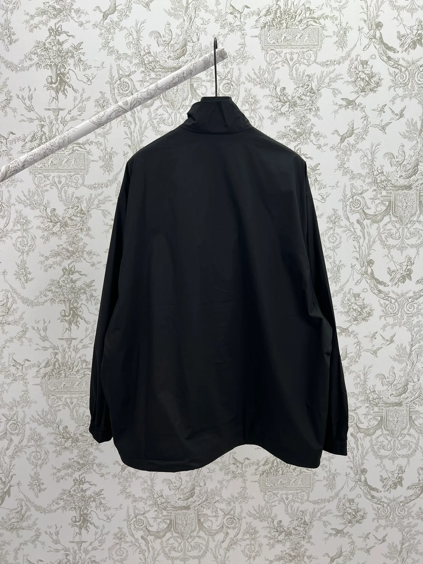 🅿️710 Paris 25ss new pure cotton turtleneck long-sleeved jacket, loose fit, men's style, black, size: XS.S.M.L.