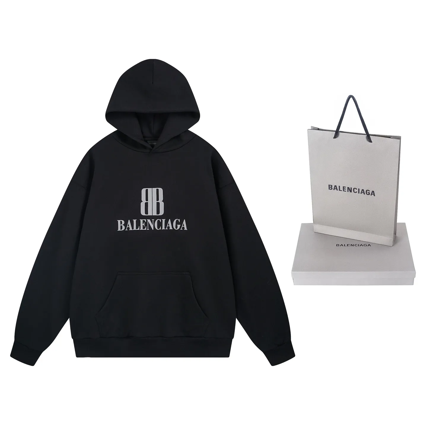 🅿️300 real photos [Top version. Official website quality] BALENCI*GA/Paris. SS25 latest autumn and winter style, Paris new LOGO printed hooded sweatshirt. Brick cabinets are synchronized. Genuine products are developed at the first time. Welcome to compare! The fabric is made of Paris ZP custom-woven and dyed cotton sweatshirt. Weighing 460 grams, the cloth surface is clean. The cloth pattern is clear, soft and comfortable. The threads are dyed with no color difference. The printing uses environmentally friendly imported rubber paddles. The letters are clear and the effect is three-dimensional. The version adopts OS loose shoulder design. Same style for men and women. Code: BL259926 Color: Black Size: XS S M L