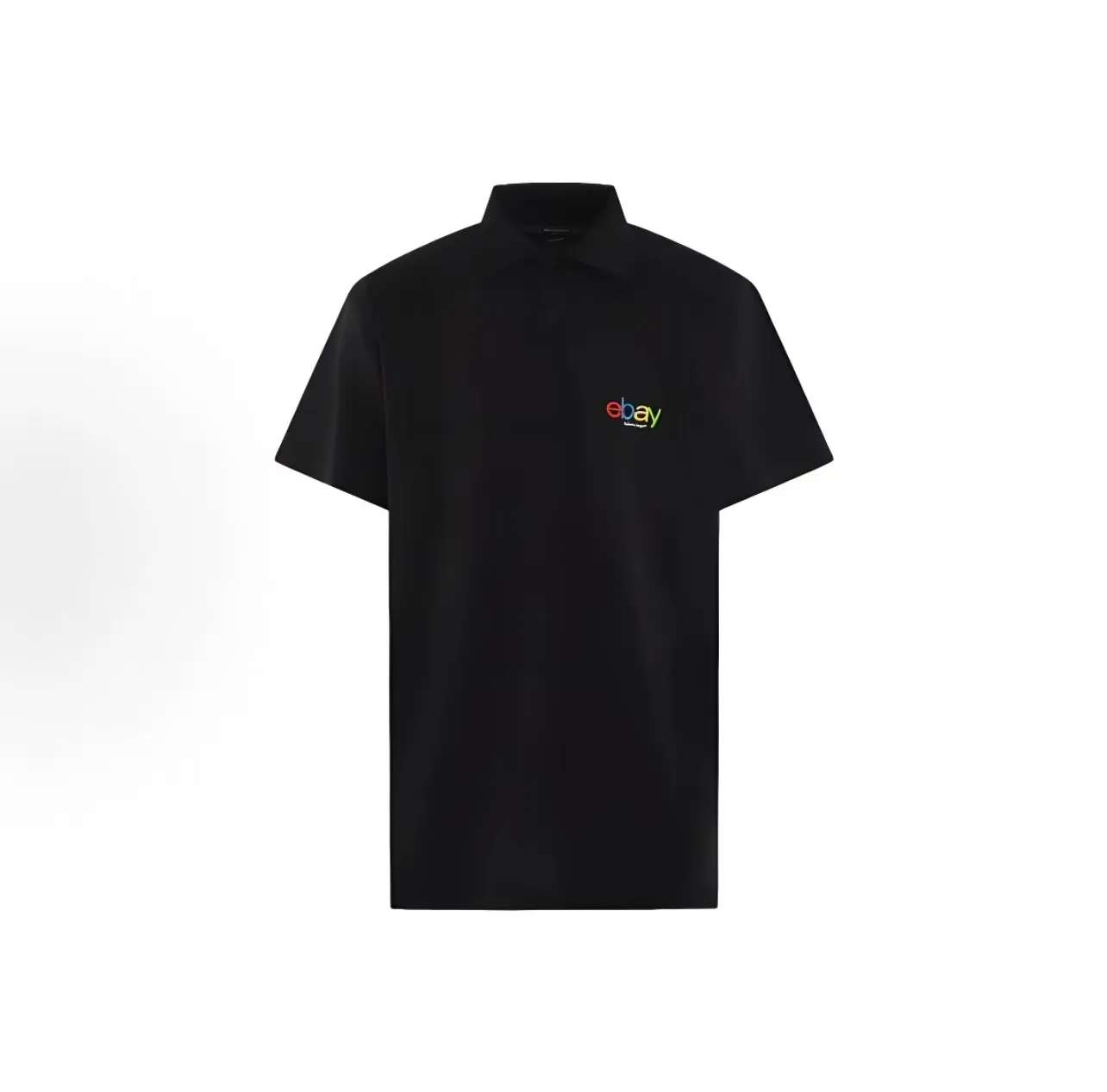🅿️220 Actual pictures [Top version. Official website quality] BALENCI*GA/Paris# New model, Paris co-branded ebay rainbow embroidered POLO shirt, welcome to compare! The fabric is made of Paris ZP custom-woven and dyed cotton pique, with a weight of 260 grams. The cloth surface is clean. The cloth pattern is clear, soft and comfortable. The threads are woven and dyed with no color difference. The embroidered LOGO is embroidered using imported Tajima embroidery machine. The effect is three-dimensional. Restore brick cabinets, adopt OS loose shoulder style. Same style for men and women. Code: BL252209 Color: Black Size: XS S M L