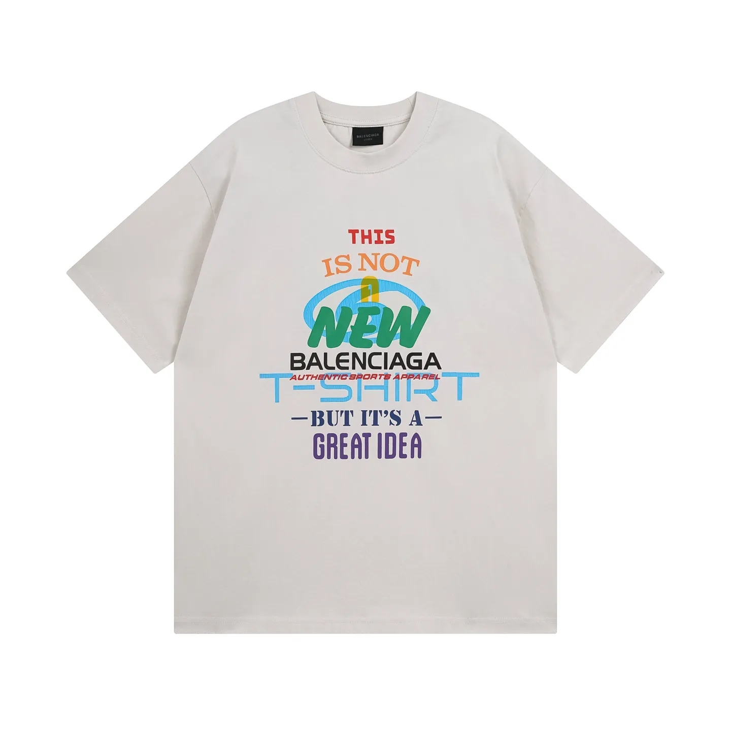 🅿️186 real shots [Top version. Official website quality] BALENCI*SS25 new model. Short-sleeved T-shirts with colorful multi-element artistic printing of letter LOGO. Synchronized with brick cabinets. Developed as genuine products at the first time, enjoy printing and comparison! The fabric is made of Paris ZP custom-woven and dyed cotton double yarn. Weighing 260 grams, the cloth surface is clean. The cloth pattern is clear, soft and comfortable. The threads are dyed with no color difference. The printing uses environmentally friendly imported materials. The letters are clear and the effect is three-dimensional. The version adopts OS loose shoulder design. Same style for men and women. Code: BL253708 Color: Apricot Size: XS S M L