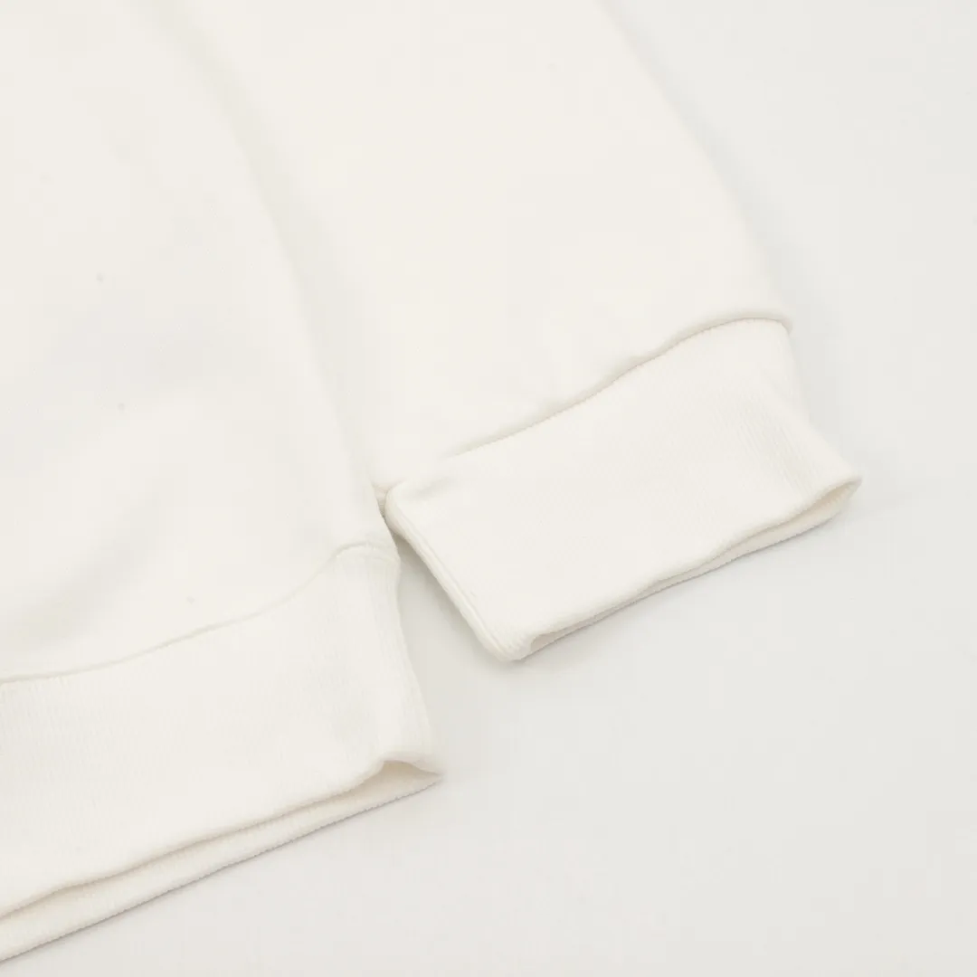 🅿️500 Balenciaga 25FW wheat ear round neck sweatshirt 480g high-grade combed cotton fabric counter collar label purchase-grade white thick plate hangtag original hanging grain three-dimensional foam printing on the front and back with strong layering Uniform style for men and women Couple style oversize version loose Size: S-XL