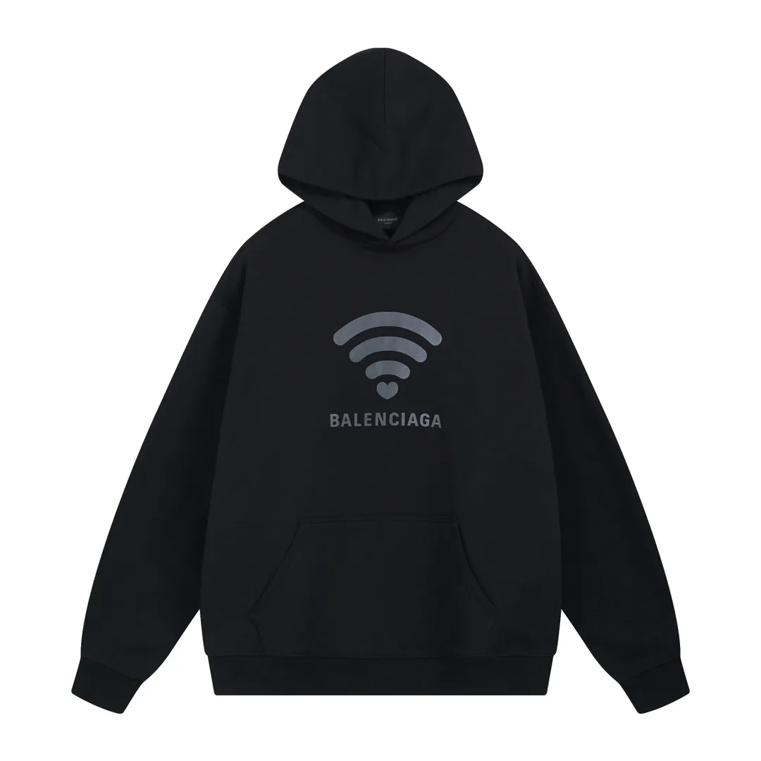 🅿️300 real photos [Top version. Official website quality] BALENCI*GA/Paris. 2024 limited edition. 520 limited edition WI-FI catwalk style printed hooded sweatshirt, synchronized with brick cabinets. Developed genuine product in the first time, enjoy printing and comparison! The fabric is made of Paris ZP custom-woven and dyed cotton sweatshirt. Weighing 460 grams, the cloth surface is clean. The cloth pattern is clear, soft and comfortable. The threads are dyed with no color difference. The printing uses environmentally friendly imported materials. The letters are clear and the effect is three-dimensional. The version adopts OS loose shoulder design. Same style for men and women. Code: BL238915 Color: black, off-white Size: XS S M L