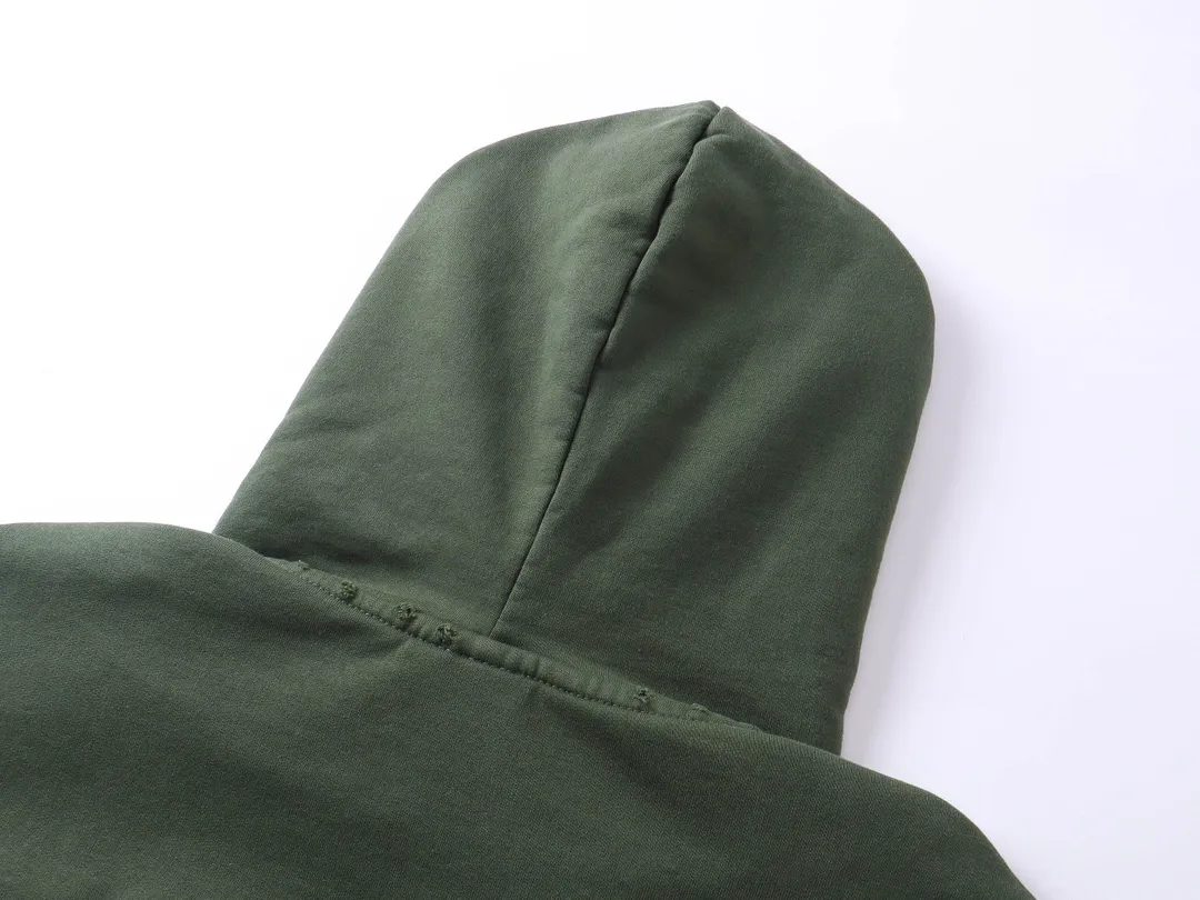 🅿️420 - BALENCI*GA 24ss Paris hot-selling tape hooded sweatshirt. The front and back panels are printed with tape direct printing. Many hand-made grinding. The ready-made clothes are washed and worn. The cloth surface is clean. The cloth pattern is clear, super heavy work. Soft and comfortable. Exclusively pattern-woven and dyed 450g fabric. Threads are dyed in the same vat with zero color difference. Different from the market currency. The version adopts os loose shoulder version. Welcome to compare, same style for men and women. -Color: Iron gray blue, Paris blue, washed black, burgundy, fluorescent yellow, green, khaki -SIZE: XS S M L style number 8912#