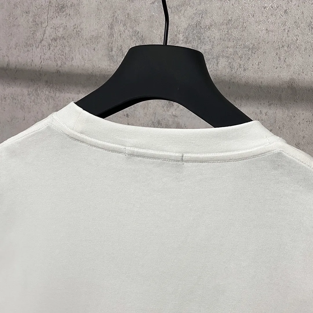 🅿️180 9120# real shot top version [[BALENCIA*GA] official website quality Paris new black 8 pear Gautama short-sleeved T-shirt OS version loose dropped shoulders Unisex style Fabric: 260g 100% cotton double yarn Technology: front panel digital direct printing Garment washing Shape solid color Color: black white Size: XS S M L