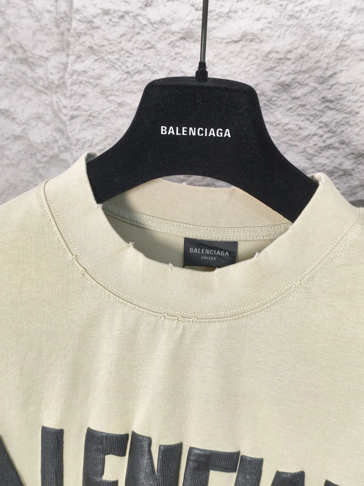 🅿️180 9110# Actual photo top version [[BALENCIA*GA] official website quality Paris new yellow tape bandage digital direct printing short-sleeved T-shirt OS version loose dropped shoulders Unisex style Fabric: 260g 100% cotton double yarn Process: front and rear digital direct printing Garment washed worn distressed fixed color Color: gray blue white washed blue burgundy green Black silver rose red khaki Size: XS S M L