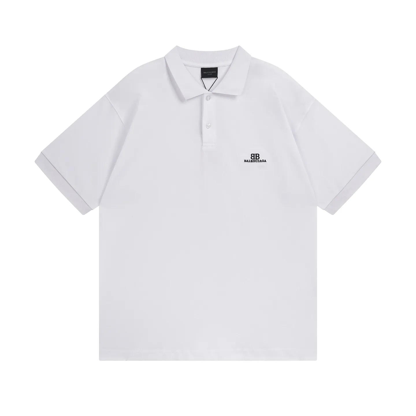 🅿️200 Actual pictures [Top version. Official website quality] BALENCI*GA/Paris #2025 new style, Paris classic LOGO double B embroidered POLO shirt, pure cotton rib cuffs, welcome to compare! The fabric is made of Paris ZP custom-woven and dyed cotton pique, with a weight of 260 grams. The cloth surface is clean. The cloth pattern is clear, soft and comfortable. The threads are woven and dyed with no color difference. The embroidered LOGO is embroidered using imported Tajima embroidery machine. The effect is three-dimensional. Restore the brick cabinet, adopt OS loose shoulder style. Same style for men and women. Coding: BL252205 Color: black, white Size: XS S M L