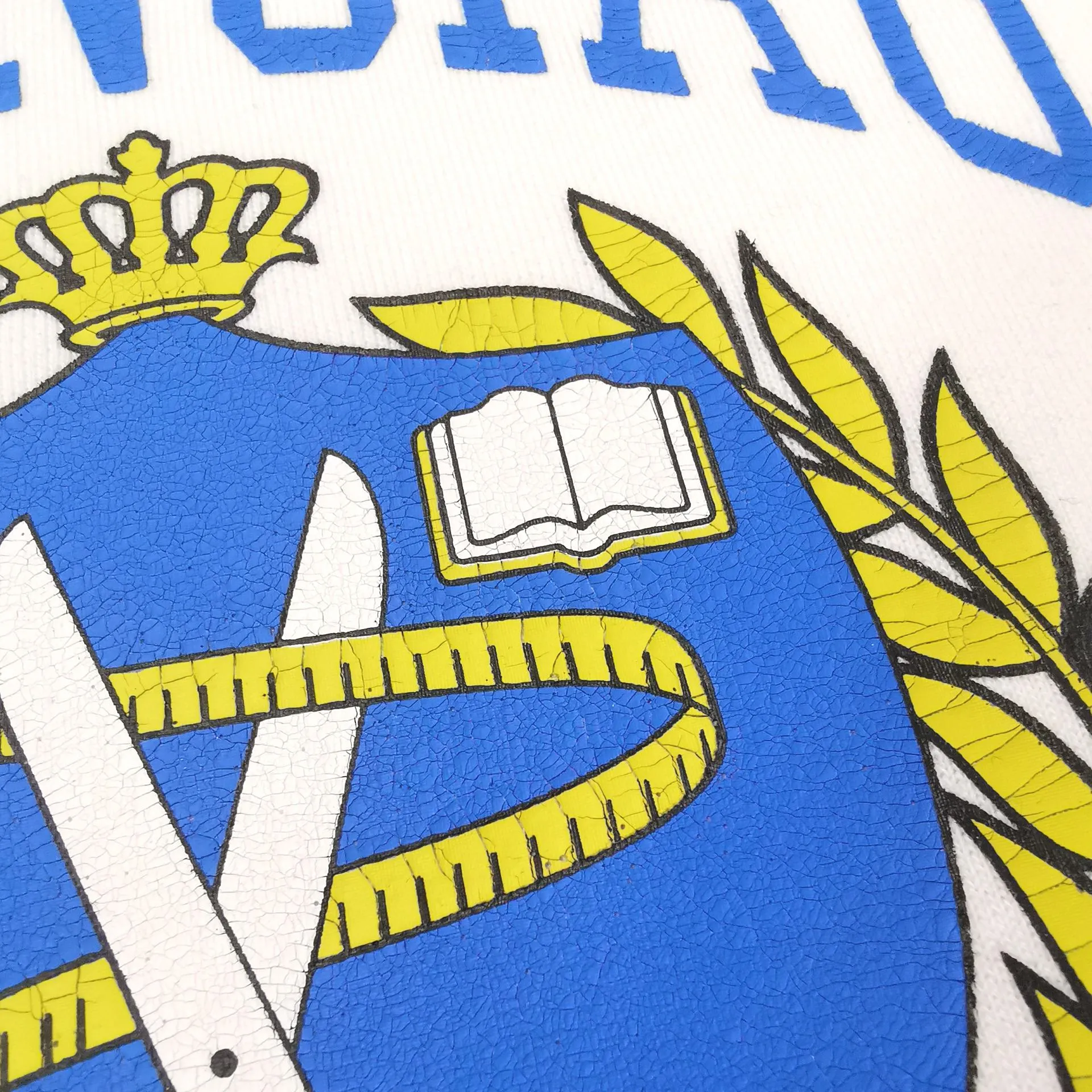 The white details of the 1917 shield are supplemented - the top tried version Balenciaga logo printed EST 1917 knitted T-shirt 2022 new style autumn and winter hoodie sweatshirt for men and women. The process adopts Kangli printing cracking effect. This crack is not a line pattern, but a three-dimensional burst pattern. How many versions on the market are based on pictures? Just make pictures, not craftsmanship? Without a version, it would be impossible to create the original flavor, and it would be almost pointless to brag! The front panel printing glue bursting effect uses imported transparent slurry to scrape the bottom to make the printing bursting feel uniform. (PS: If this process is missing, the printing will easily fall off in large areas after cracking) The fabric is made of 520g composite crystal velvet fabric, which is full of drape, loose and good on the skin. Color: black white Size: XS-L (maximum wear: 230 pounds) P:490