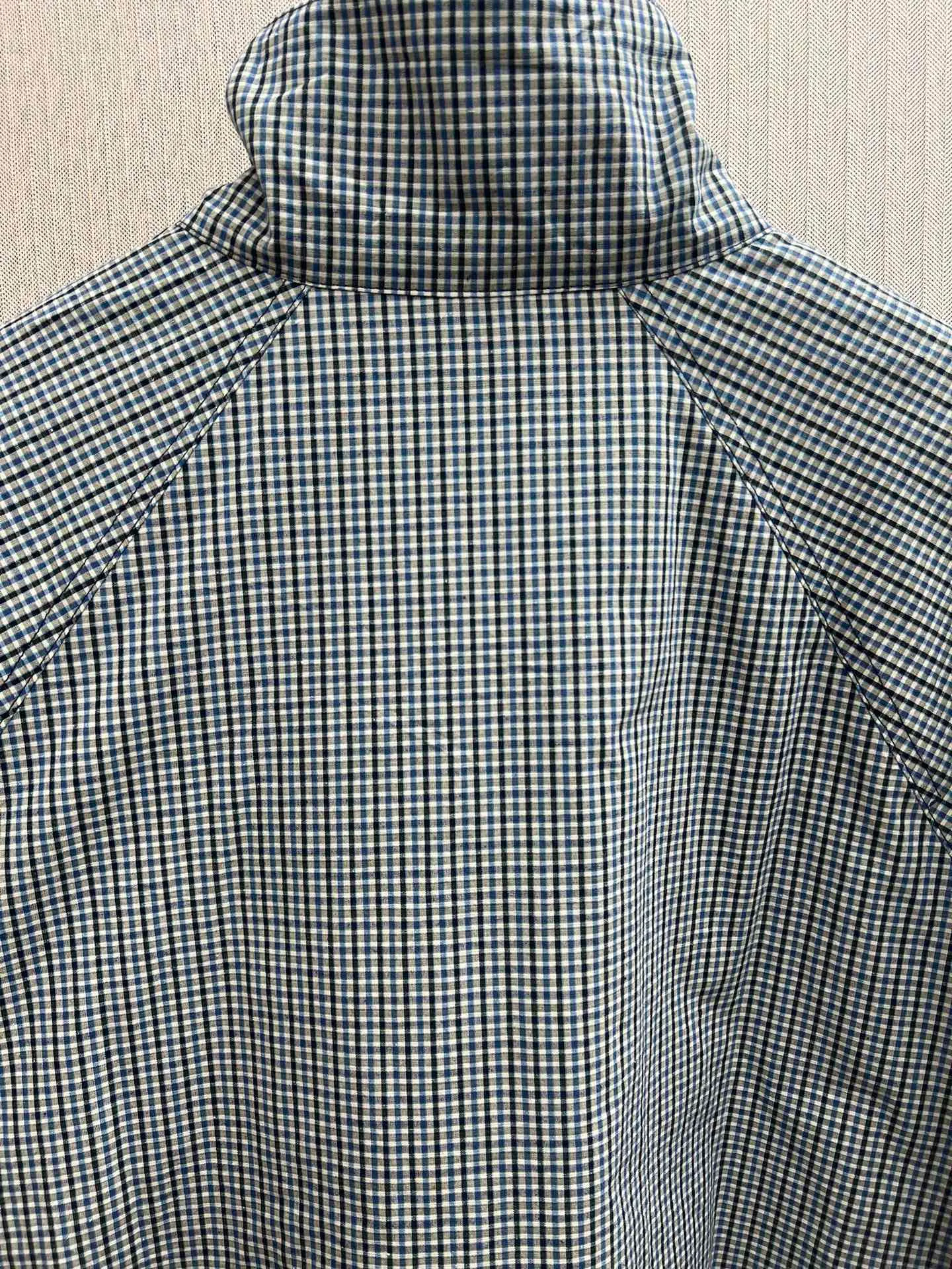 🅿️680 Paris 25ss new black and white plaid cotton and linen zipper jacket loose fit men's high version code number: 1.2.3.