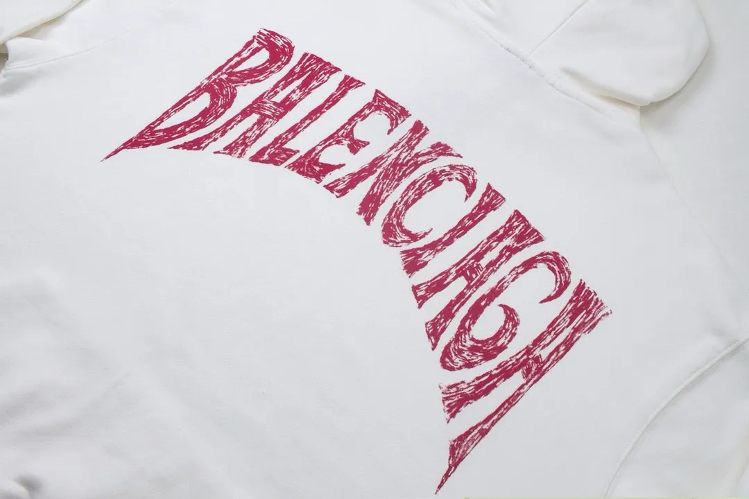 🅿️300 Actual pictures [Top version. Official website quality] BALENCI*GA/Paris. 24SS new sweatshirt, hooded sweatshirt with big letters LOGO graffiti on the back. Brick cabinet synchronization. The fabric is made of Paris ZP custom-woven and dyed cotton sweatshirt. The weight is 450 grams. The cloth surface is clean. The cloth pattern is clear, soft and comfortable. The threads are dyed with no color difference. The classic pattern printing uses imported machine direct printing. The effect is three-dimensional and restores the brick cabinet. Different market currencies, welcome to compare. The version adopts OS loose shoulder design. Same style for men and women. Code: BL238076 Color: gray blue, white Size: XS S M L