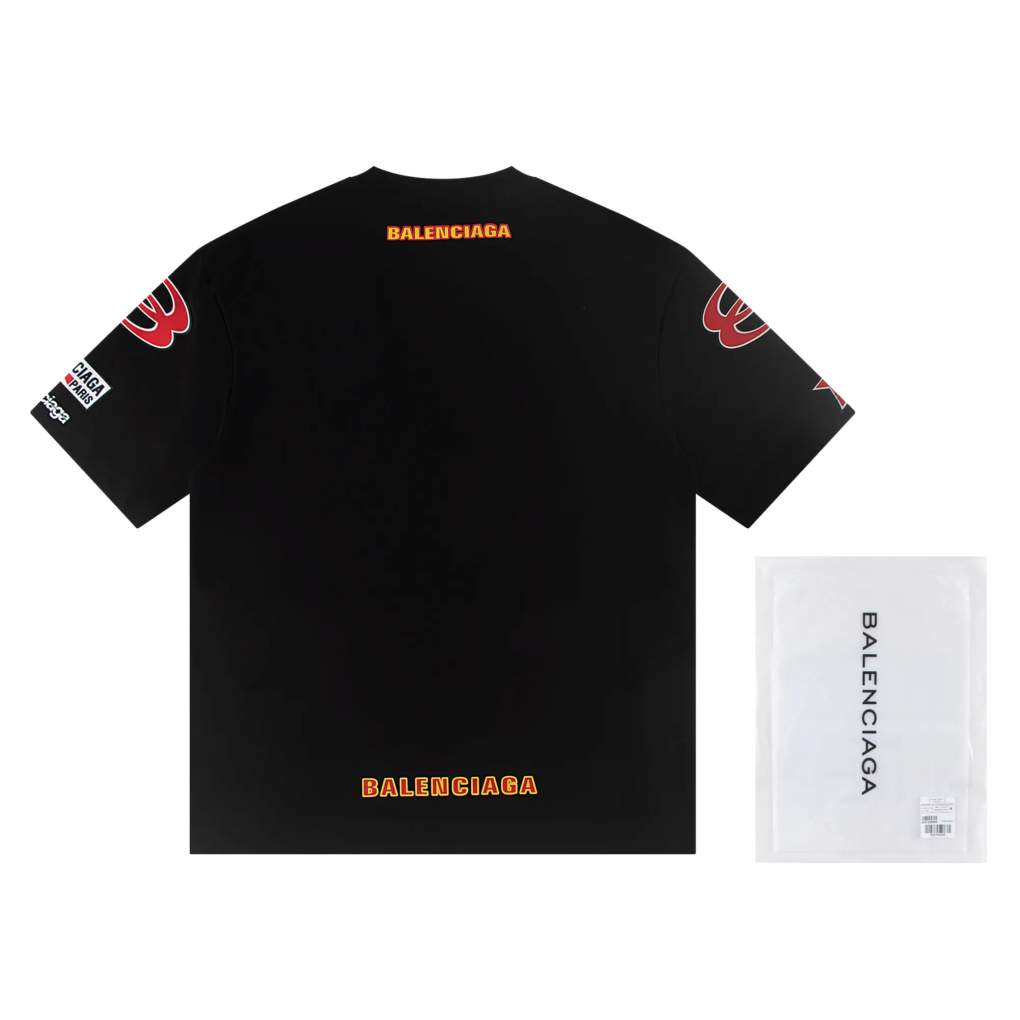 🅿️160 Balenciaga 2026 heavy industry new T-shirt Material: Made of high version 300g double yarn combed cotton Size: S M L XL Color: black and white Style number: W2802