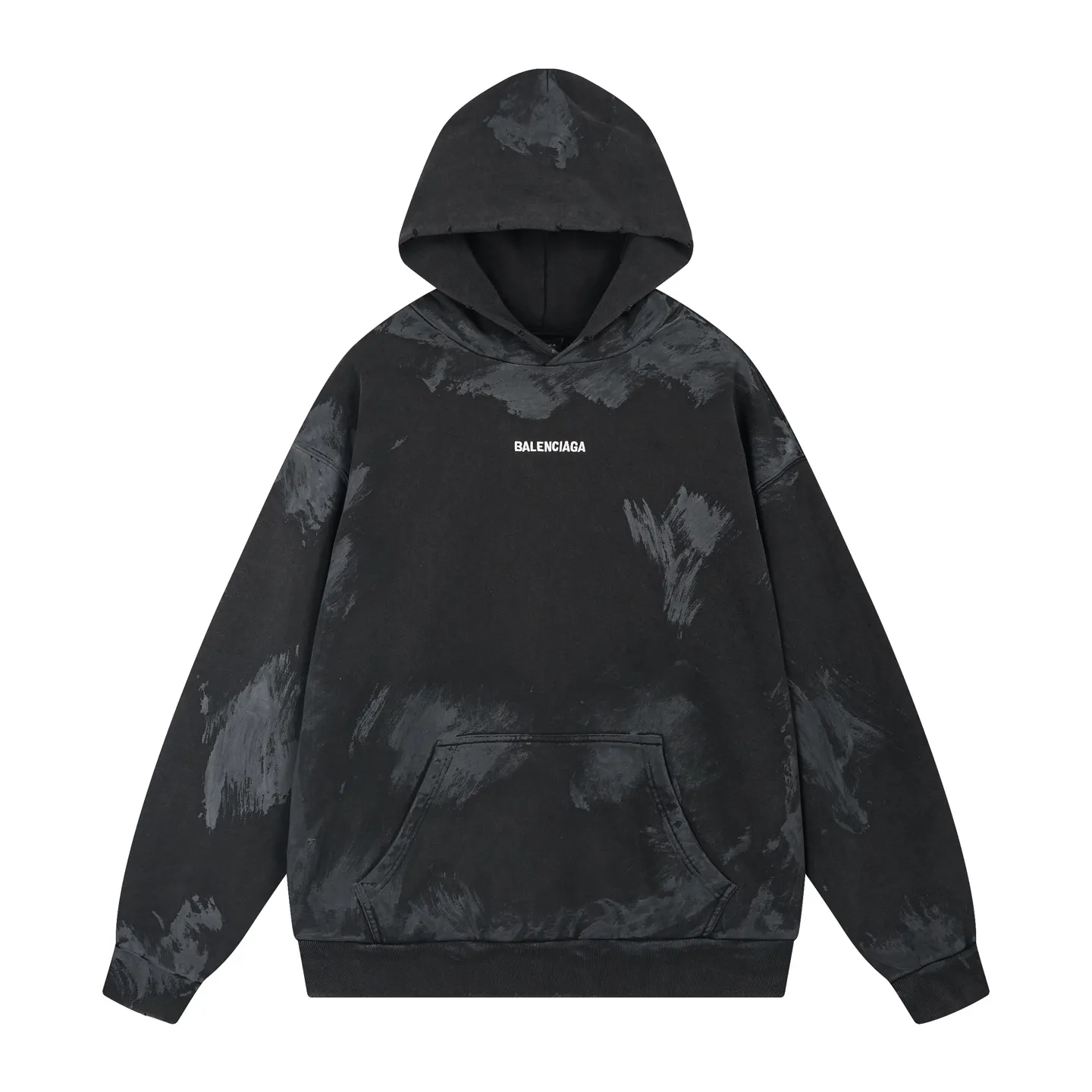 🅿️420 - BALENCI*GA Paris hand-painted graffiti lettering hooded sweatshirt. The front and back patterns are finely embroidered by imported Tajima embroidery machines. Growth washed and aged. Hand-painted graffiti by hand-made masters. Customized matching hardware. Overweight craftsmanship. Clear letters. Three-dimensional effect. Exclusively pattern-woven and dyed 460g fabric. Threads are dyed in the same vat with zero color difference. Brick cabinet synchronization. Welcome to compare. Same style for men and women -Color: washed black -SIZE: Xs S M L style number 8977#