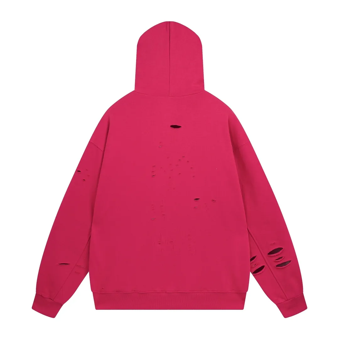 🅿️396 Detailed picture [Top version. Official website quality] BALENCI*GA/Paris. Classic style. 22SS #BALENCI*GA# Artistic ripped hole and velvet inner two-piece hooded sweatshirt. Autumn and winter brick cabinets are synchronized. Welcome to compare. The fabric is made of Paris ZP custom-woven and dyed cotton double yarn David coat with velvet lining. The fabric pattern is clear, soft and comfortable. The threads are woven and dyed with no color difference. The classic letter LOGO adopts precision stencils, imported environmentally friendly rubber paddles, and turtle crack printing, with a three-dimensional effect. Garment positioning art is worn with holes, hem threads, hat brim, and bag mouth are hand-worn vintage. Restore brick cabinets, and adopt OS loose shoulder style. Same style for men and women Coding: BL238001 Color: Black. White. Hulan. Brown. Dark green. Burgundy. Purple Size: XS S M L