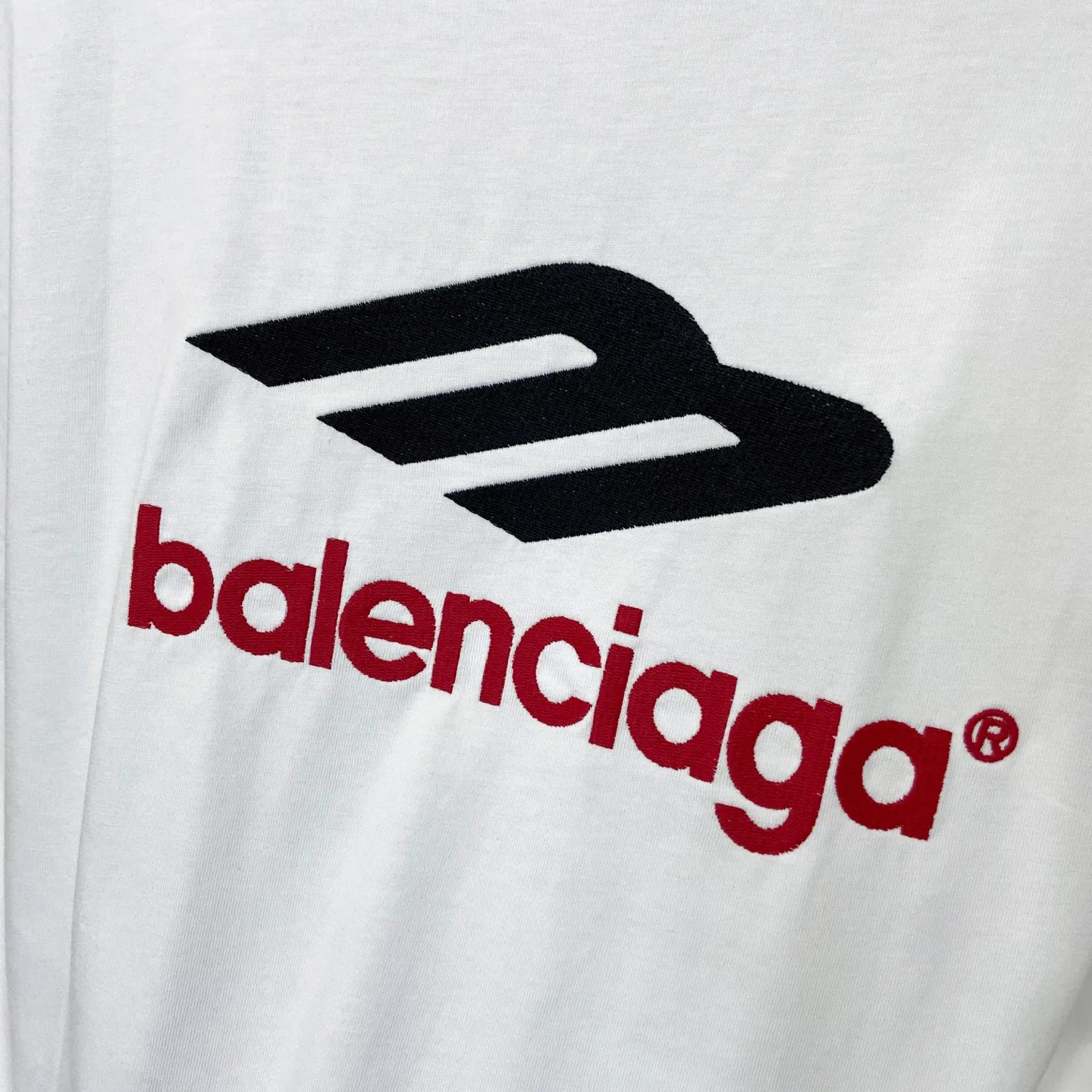 🅿️200 9152# Actual photo Top version [[BALENCIA*GA] official website quality Paris new classic 3M letter big LOGO icon embroidered short-sleeved T-shirt OS version loose dropped shoulders Unisex fabric: 260 grams 100% cotton double yarn Process: embroidery on the front and rear panels, left and right sleeves Garment wash Shape solid color Color: dark gray blue white Size: XS S M L
