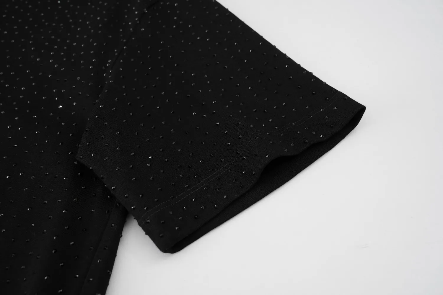 🅿️200 Style: 2026 new Balenciaga starry diamond T-shirt Material: High version of active colored diamonds 300g double yarn combed cotton Size: S～XL Color: Black Style number: H999