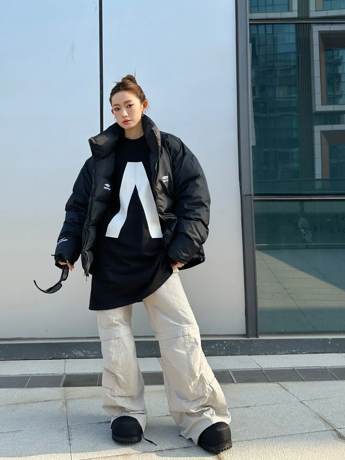 Balenciaga / Balenciaga Reversible Black and White Down Jacket Upper Body Information Pictureℹ️