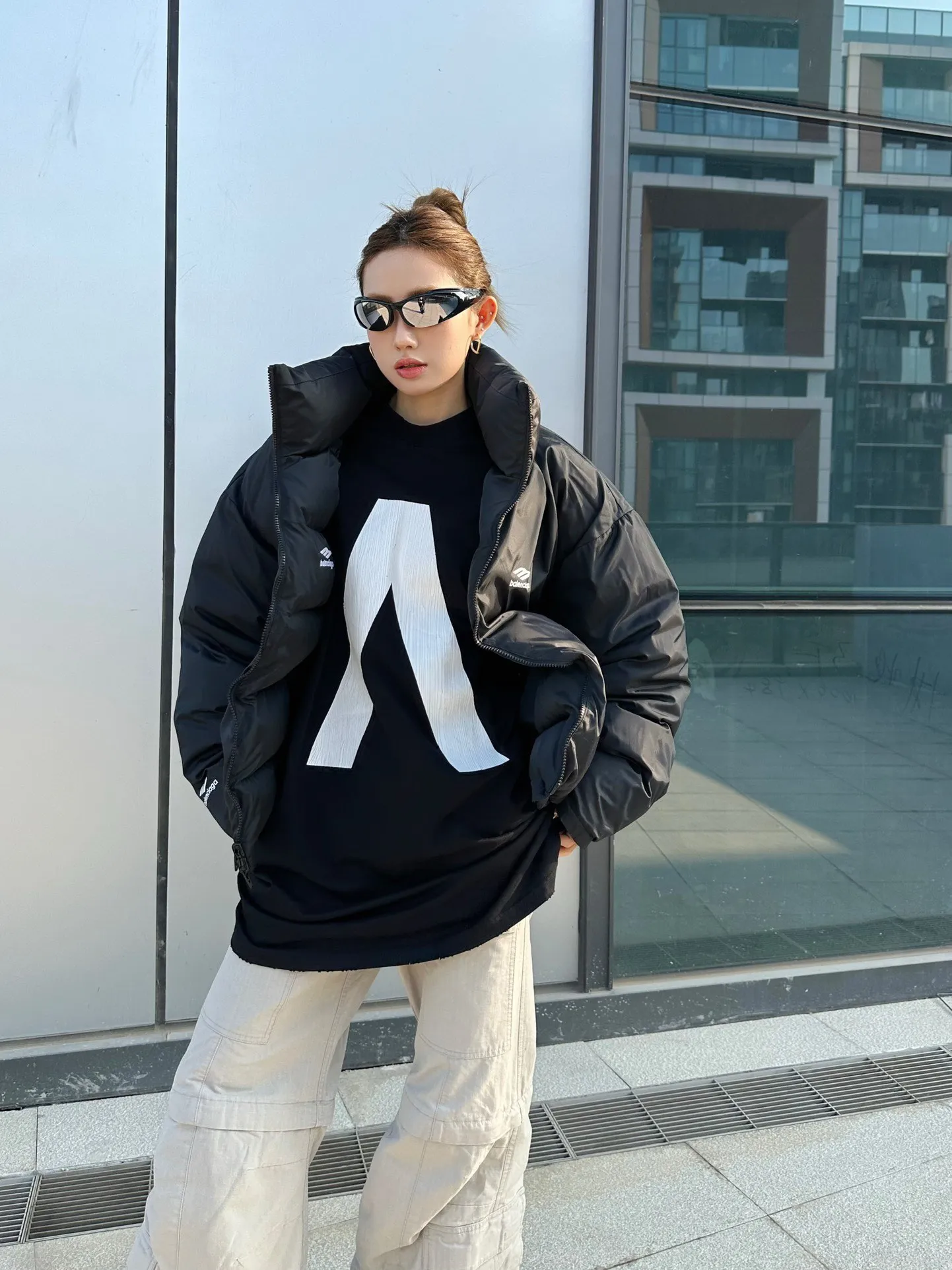 Balenciaga / Balenciaga Reversible Black and White Down Jacket Upper Body Information Pictureℹ️