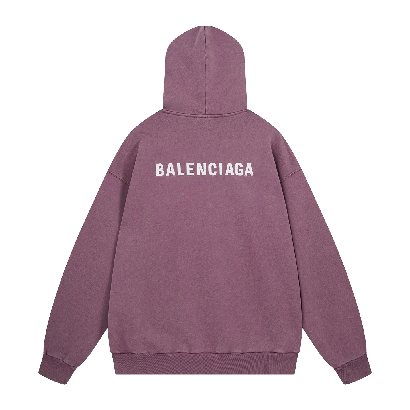 🅿️370 - BALENCI*GA Paris small letter embroidery hooded long-sleeved sweatshirt. The front pattern is imported from Tajima embroidery machine. The ready-made clothes are sprayed with horse wash to make them old. The letters are clear. The effect is three-dimensional. Exclusively pattern-woven and dyed 460g fabric. Threads are dyed in the same vat with zero color difference. Brick cabinet synchronization. Welcome to compare. Same style for men and women -Color: washed purple washed blue -SIZE: Xs S M L Style number 8969#