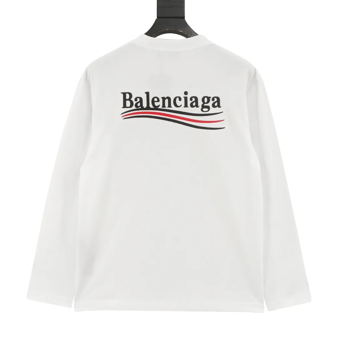 🅿️360 Balenciaga Classic Coke Embroidered Long Sleeve T-shirt size: XS-XL