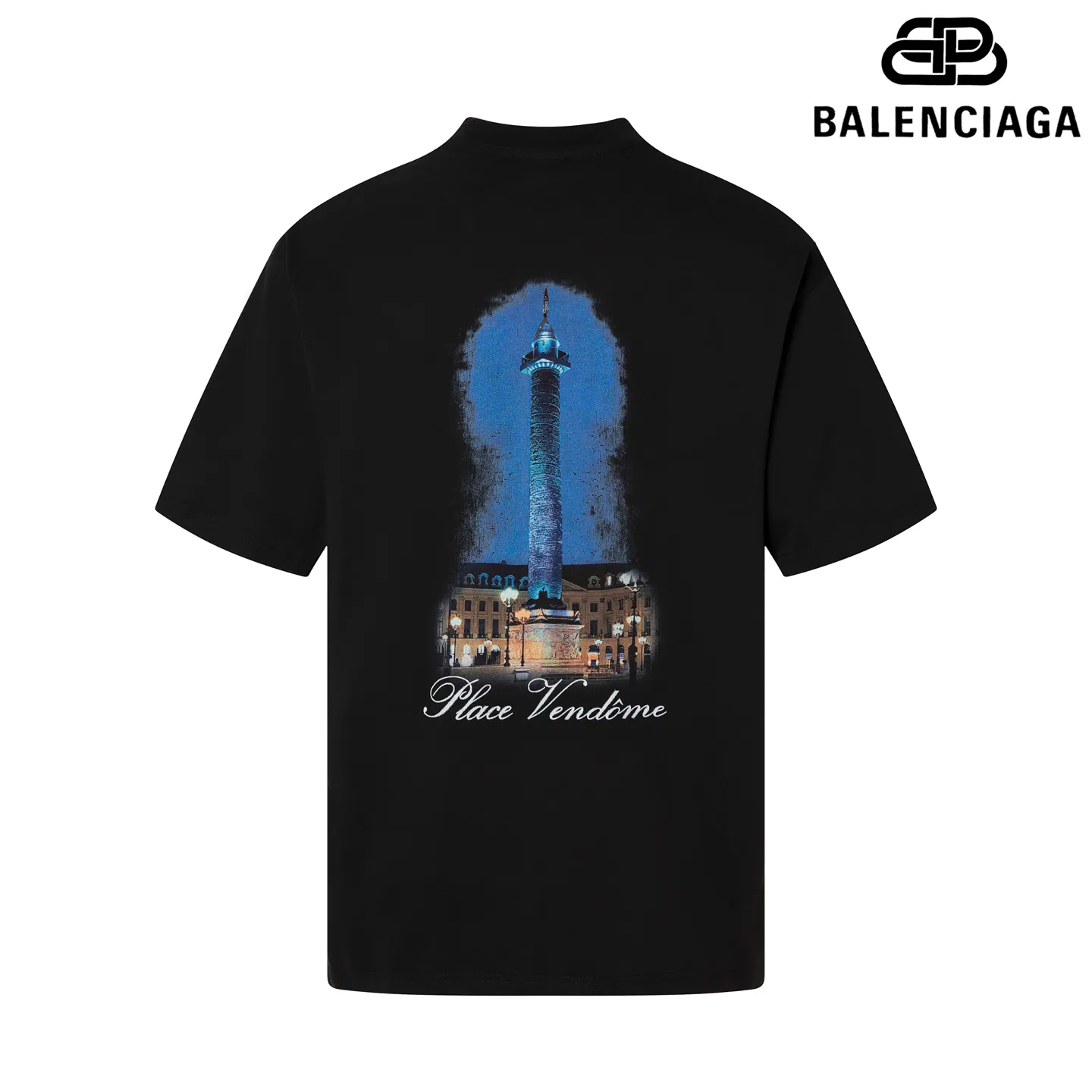 🅿️170 9175# Detailed picture Top version [[BALENCIA*GA] Official website quality Paris co-branded Balenciaga Vogue collaboration series short-sleeved T-shirt OS version Loose dropped shoulders Unisex style Fabric: 260g 100% cotton double yarn Technology: Front panel printing and back panel white ink direct spray Garment washing Shape fixation Color: Black Red Off-white Size: XS S M L