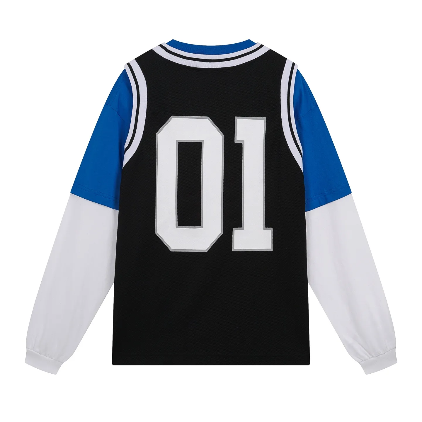 🅿️330 BALENCI*GA Paris basketball jersey fake 3-piece long-sleeved T-shirt. The front panel is made of imported Tajima machine patchwork, embroidery and printing. The back panel is printed. The vest is made of mesh. Overweight process. Restore brick cabinet. Exclusively pattern-woven and dyed 280g fabric. Threads are dyed in the same cylinder with zero color difference. The version adopts OS loose shoulder-drop pattern. Welcome to compare. Same style for men and women -Color: black red -SIZE: Xs S M L style number 8641#