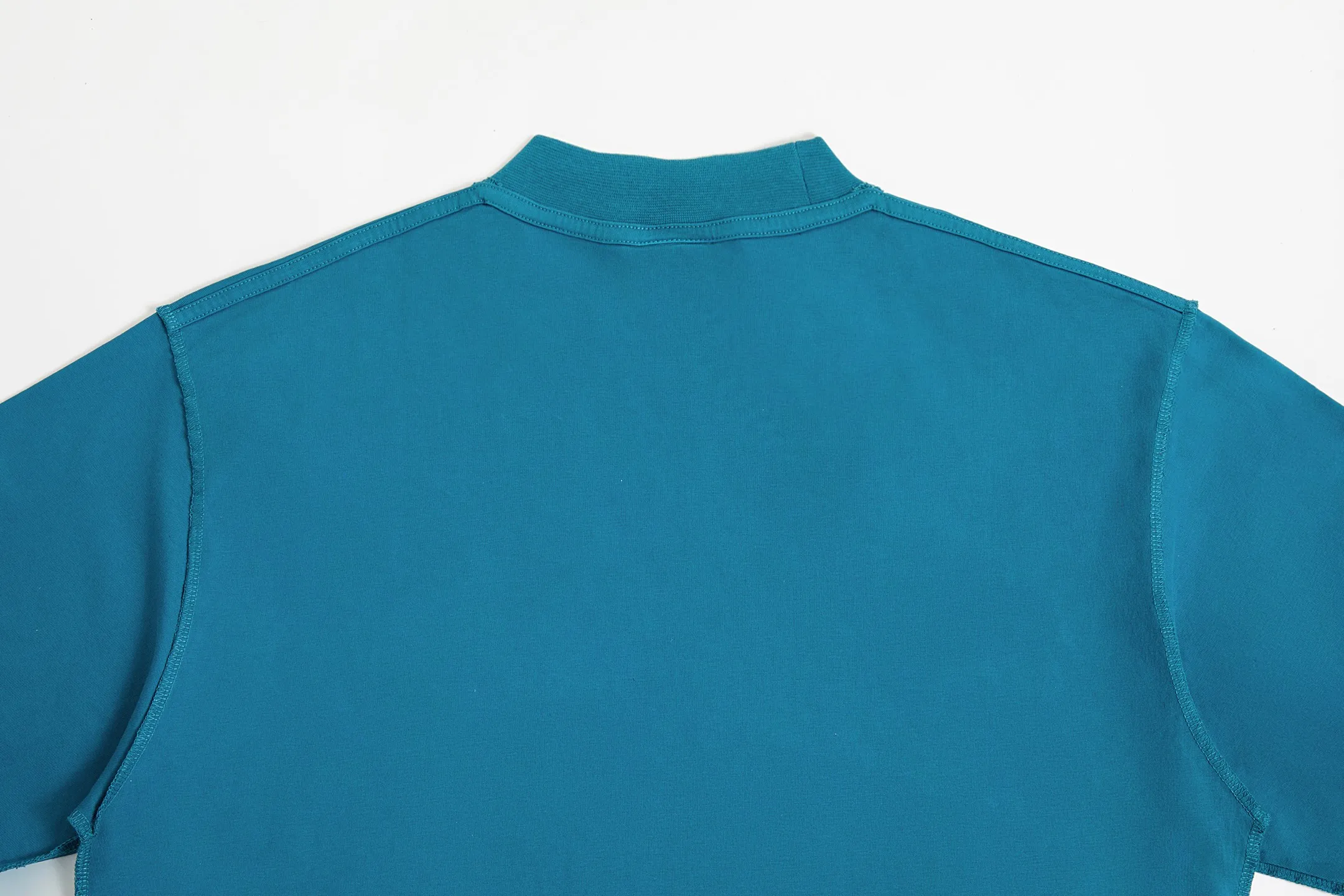 🅿️190 9181# Detailed picture Top version [[BALENCIA*GA] official website quality Paris new letter LOGO chest patch embroidery short-sleeved T-shirt OS version Loose dropped shoulders Unisex style Fabric: 260g 100% cotton double yarn Technology: Front patch embroidery Reverse stitching Garment wash Distressed Shaping Solid color Color: Washed black, fog blue, green Size: XS S M L